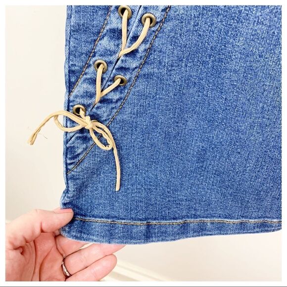 Mastik Leisure Wear Boot Cut Jeans w/Faux Leather Accent Stitching Sz 29 - Picture 4 of 12